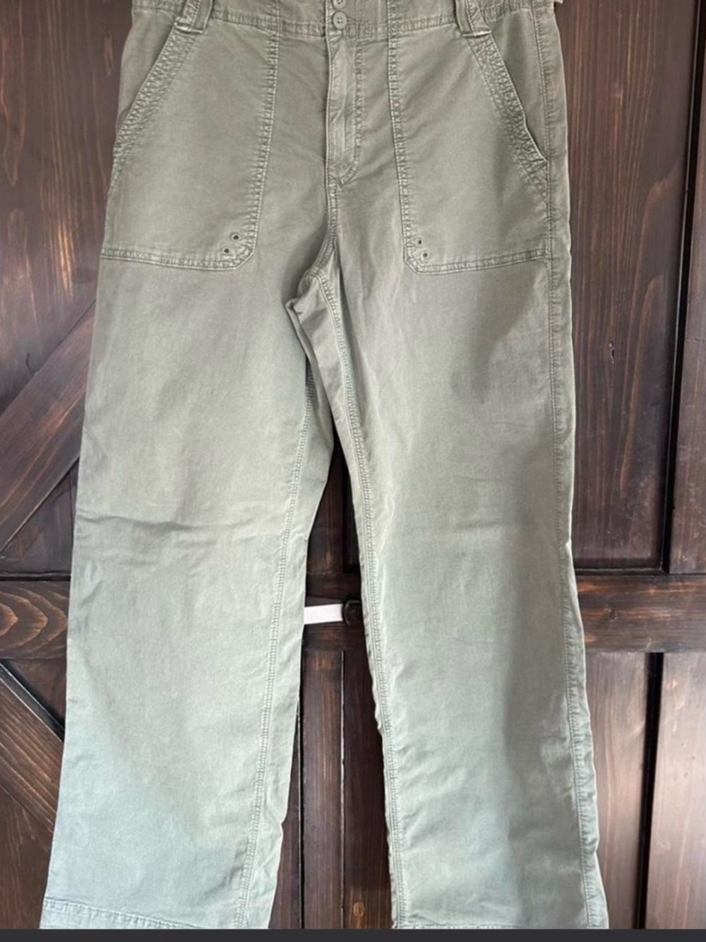 American Eagle Outfitters Women’s Olive Green Stovepipe Utility Pants
